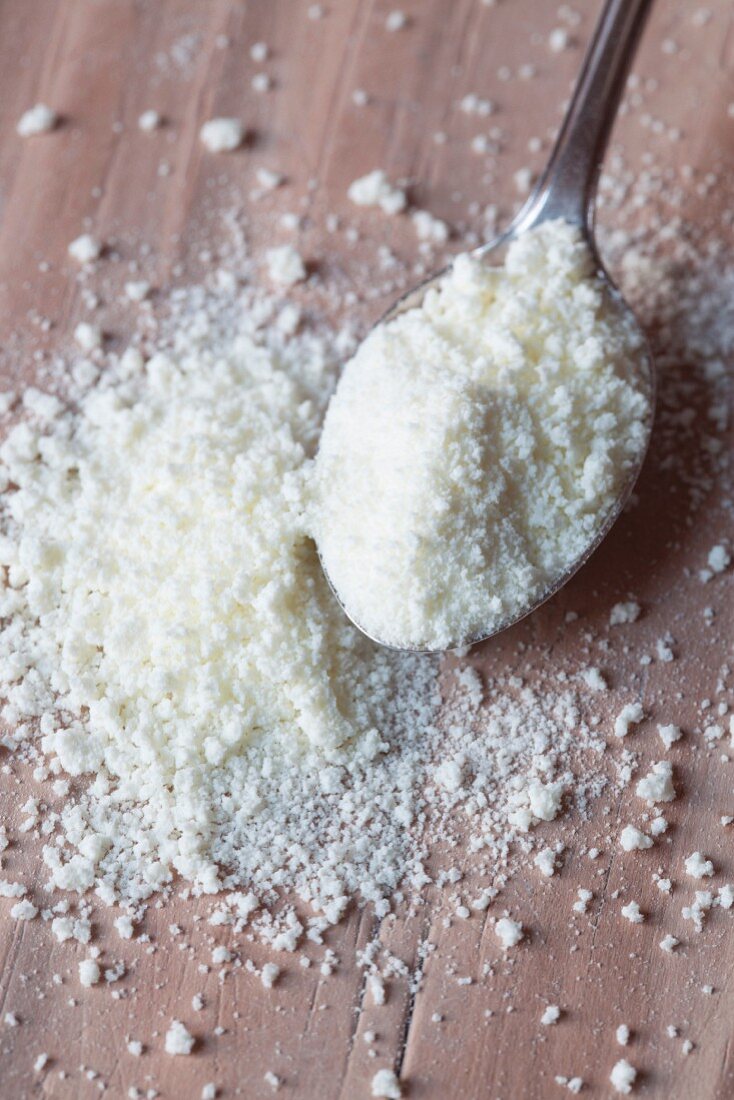 Spoonful of powdered milk