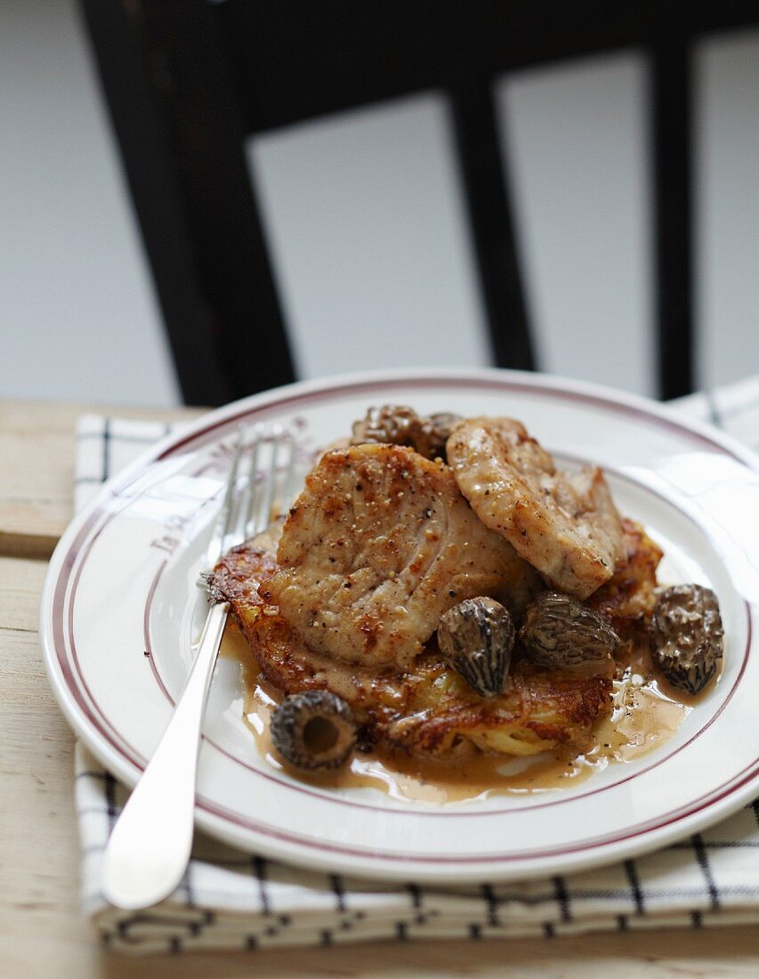 Veal sweetbreads with morels