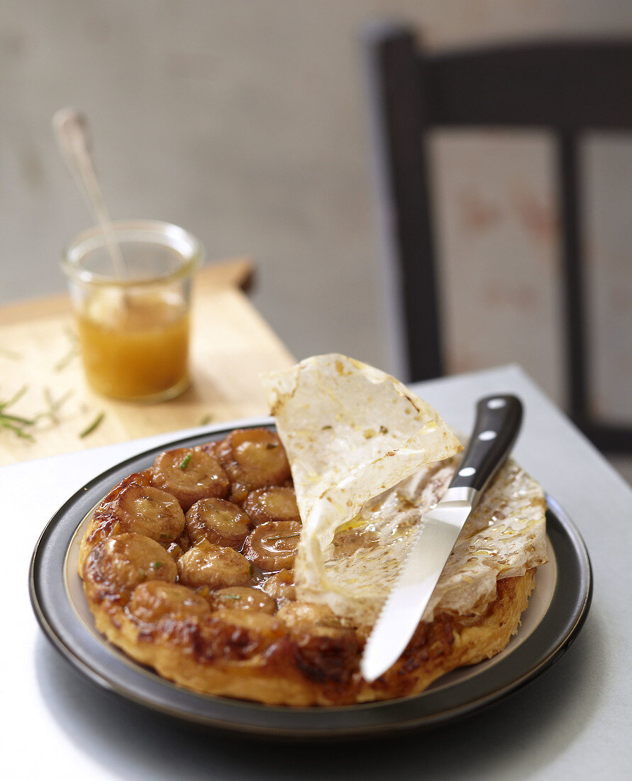 Turnip and rosemary savoury tatin tart