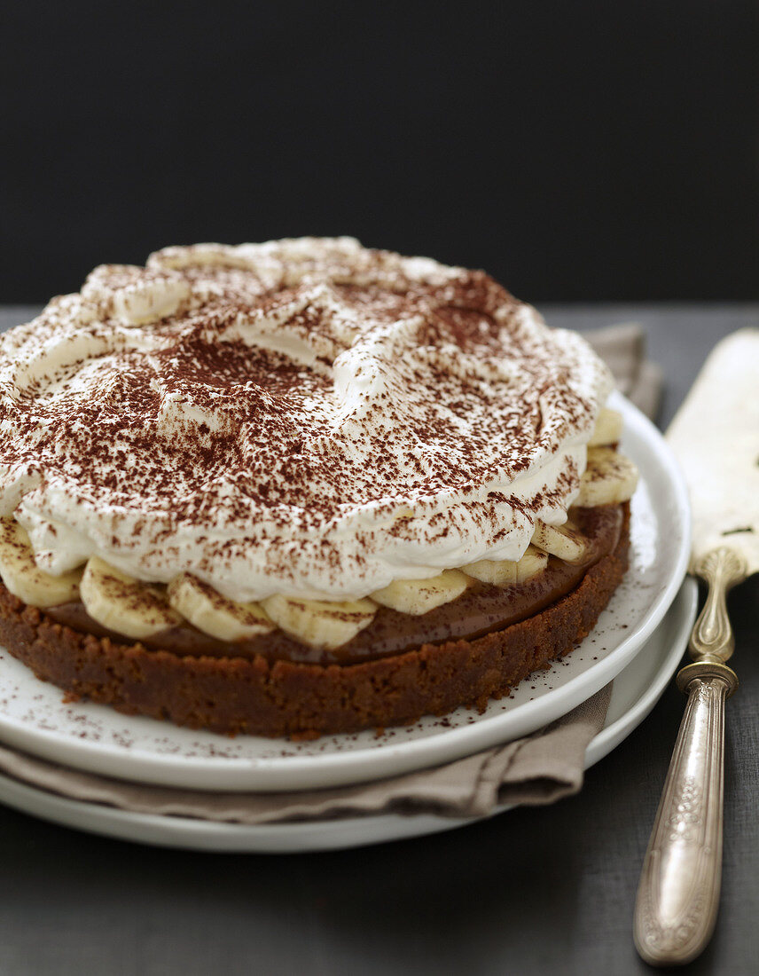 Banoffeetorte mit Spekulatiuskeksboden