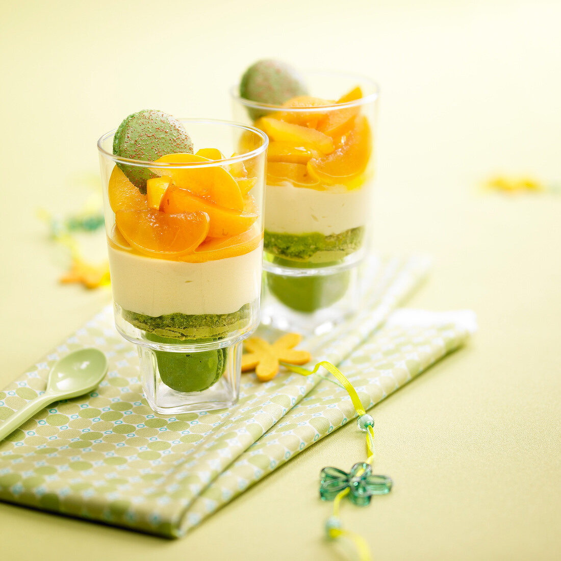 Peach-pistachio Verrines