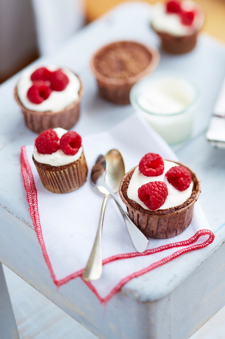 Schokolade-Himbeer-Cupcakes