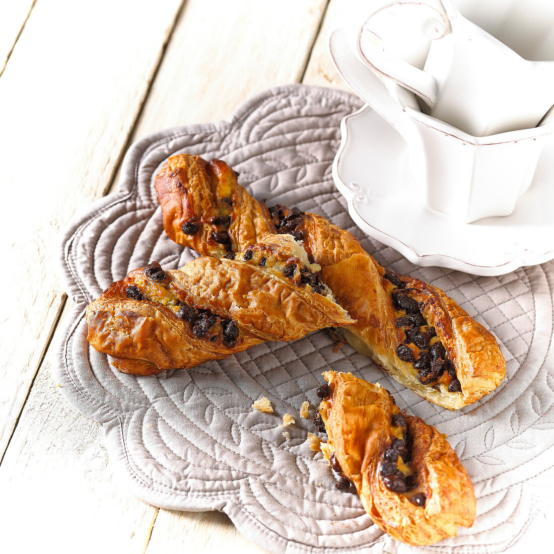 Chocolate pastry twists