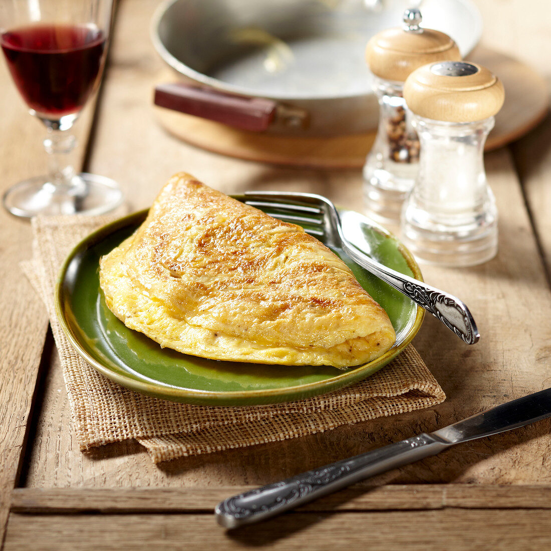 Plain folded omelette