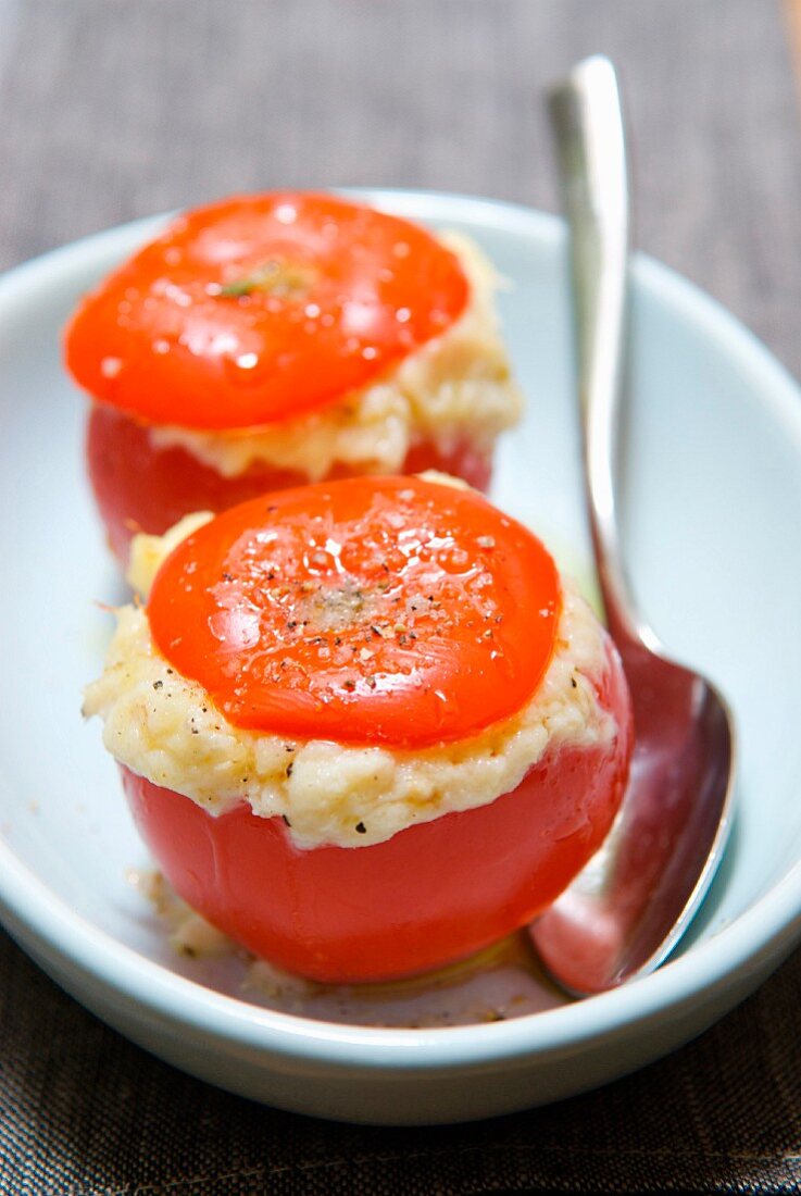 Tomatoes stuffed with salt cod Brandade