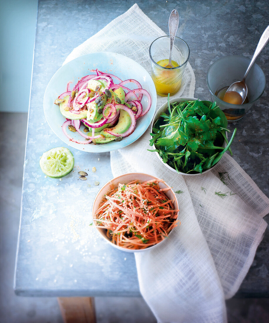 Fresh salad trio