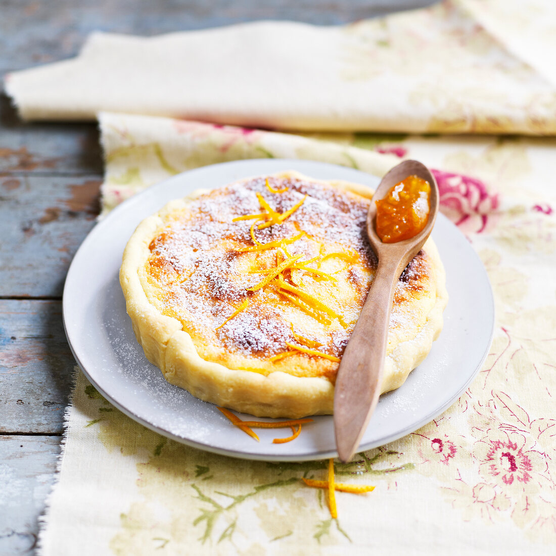 Ricotta and orange pie