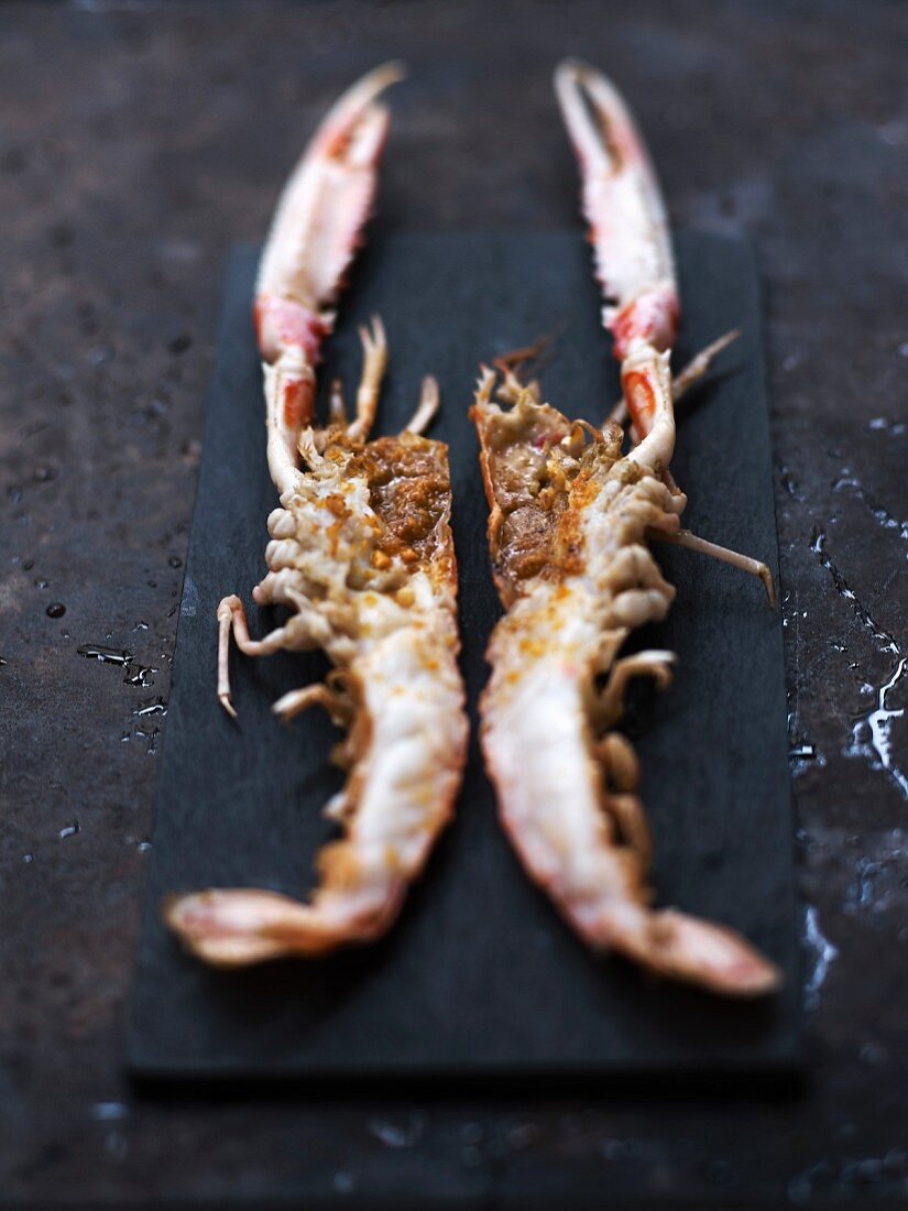 Dublin Bay prawns with nougat and pine nuts