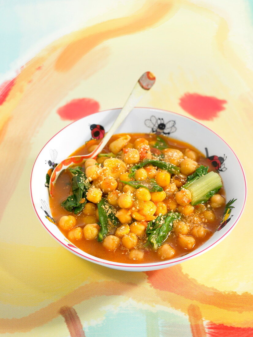 Chickpea and Swisschard soup
