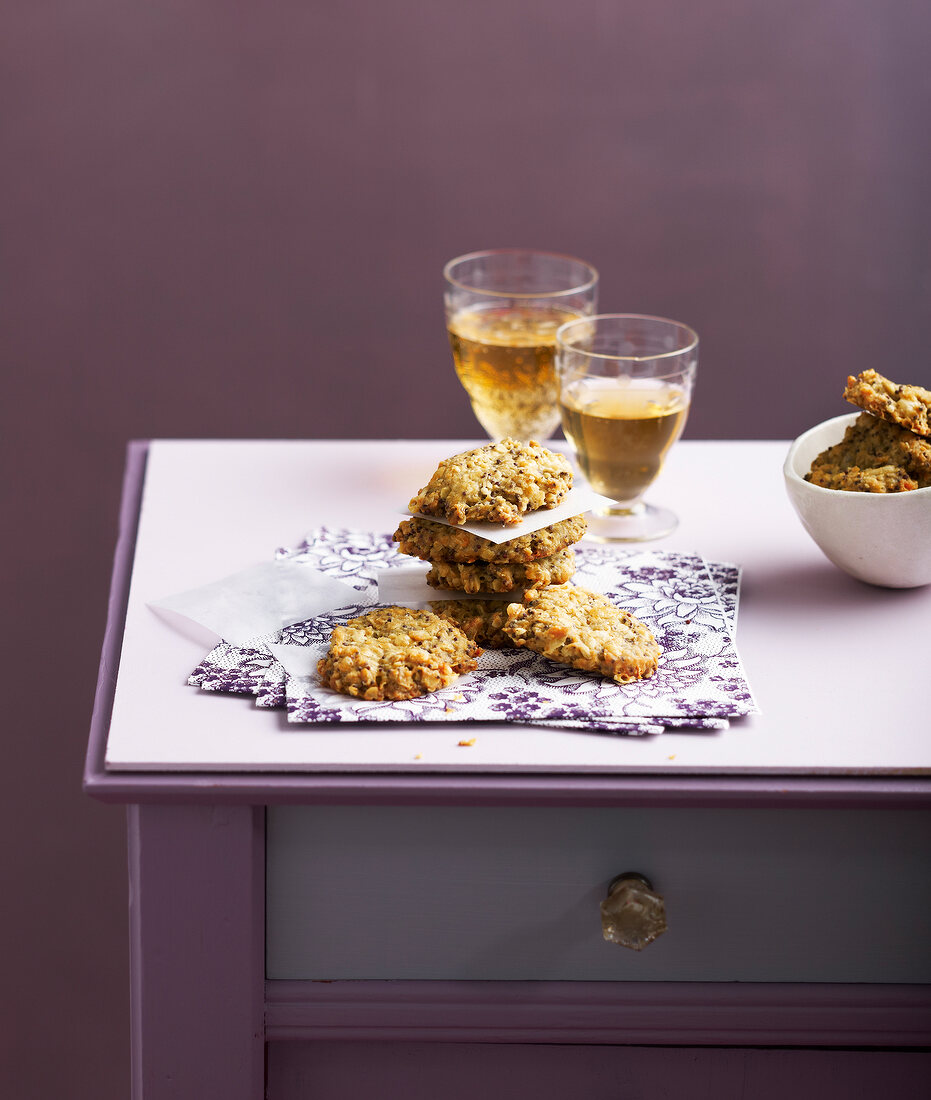 Oatmeal and Salers savoury cookies