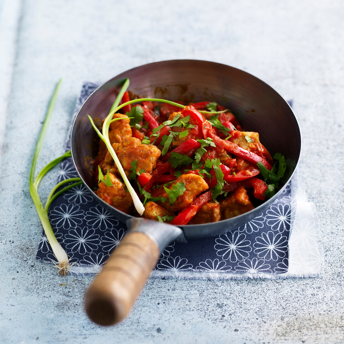 Swwet and sour pork with red bell peppers