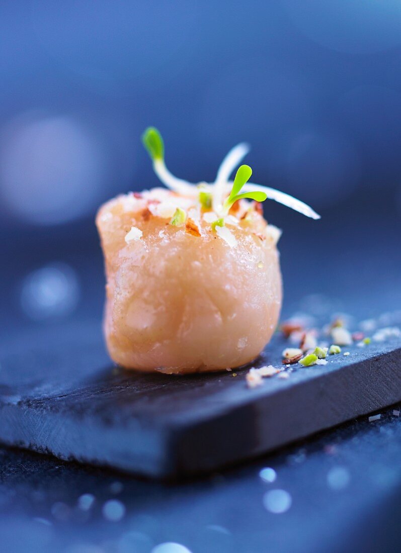 Scallop and sea salt bite