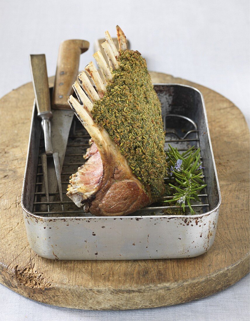 Rack of lamb with parsley