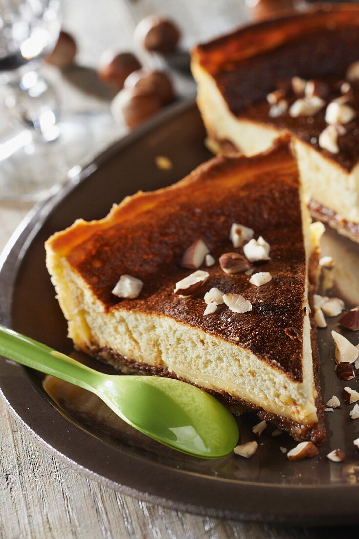 Sheep's milk fromage blanc and almond pie