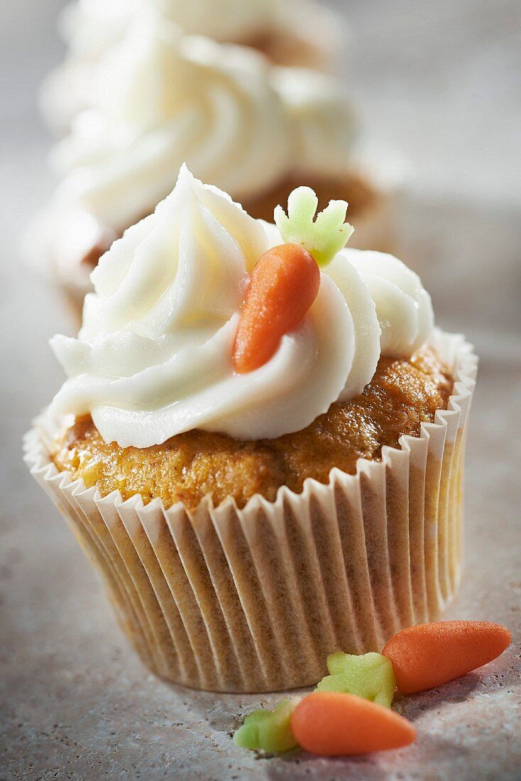 Carrot and Petit Billy cheese cupcake