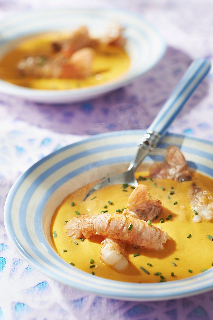 Bisque mit Kaisergranat und Calvados