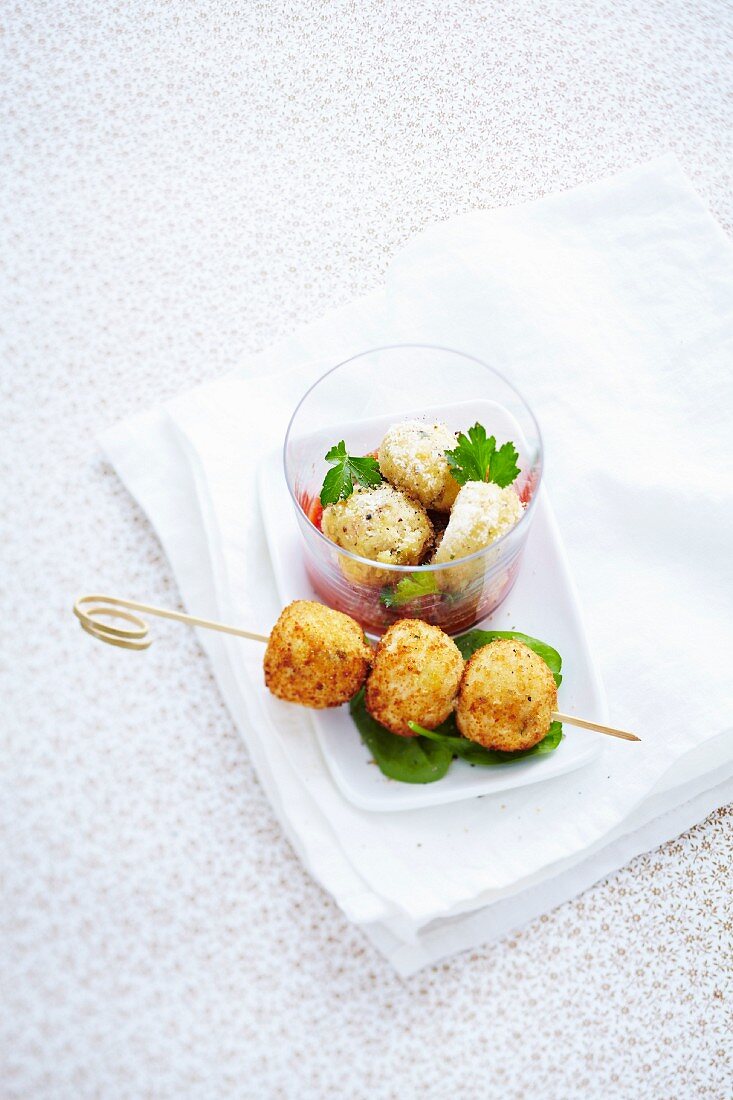 Geflügelbällchen mit Parmesan