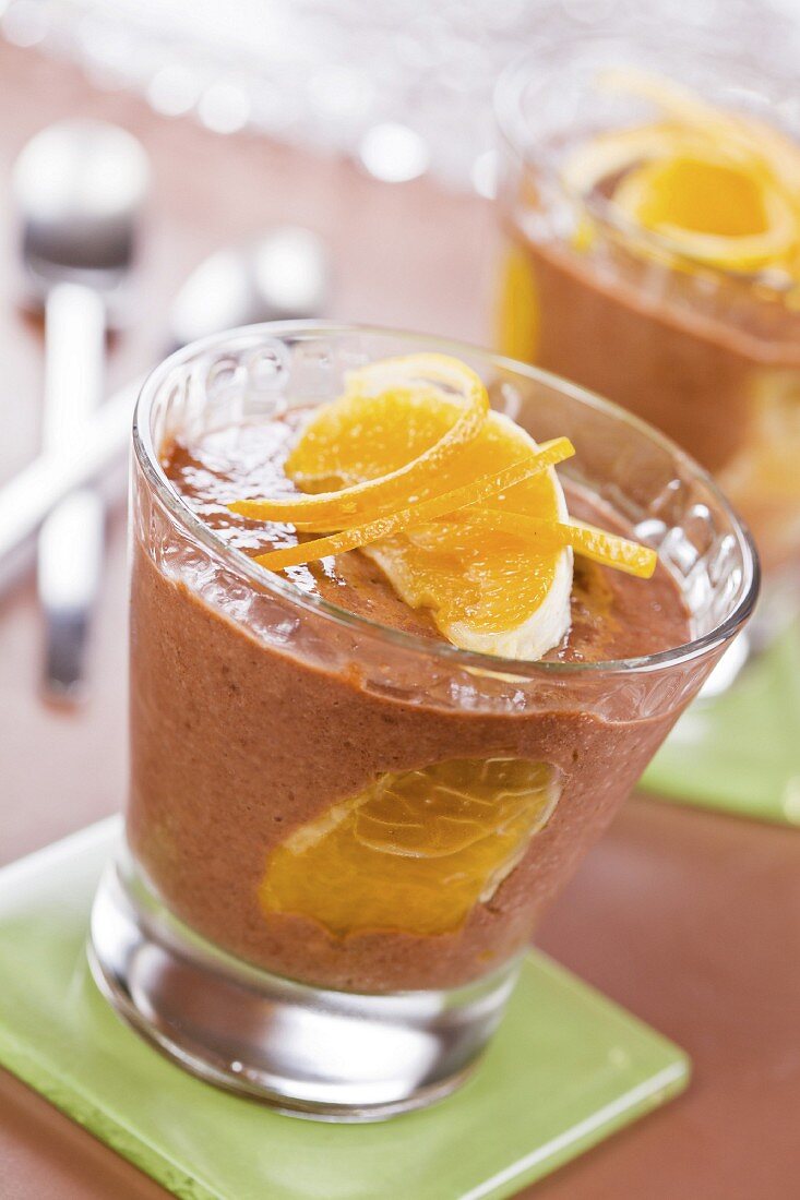 Chocolate and orange mousse