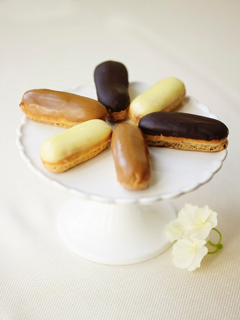 Different flavored Eclairs