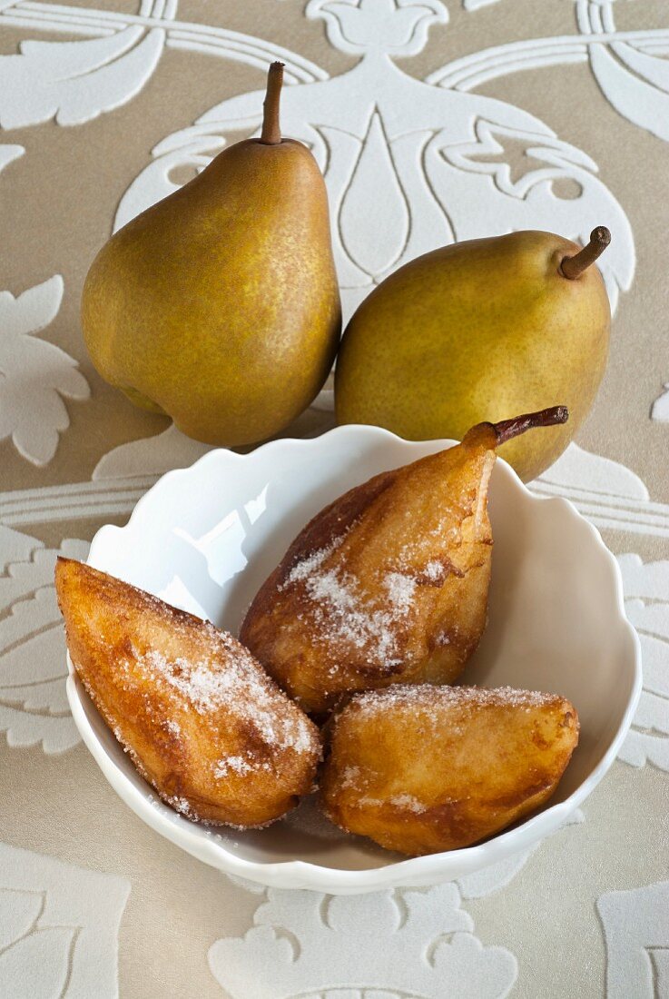 Beurré Hardy pear fritters