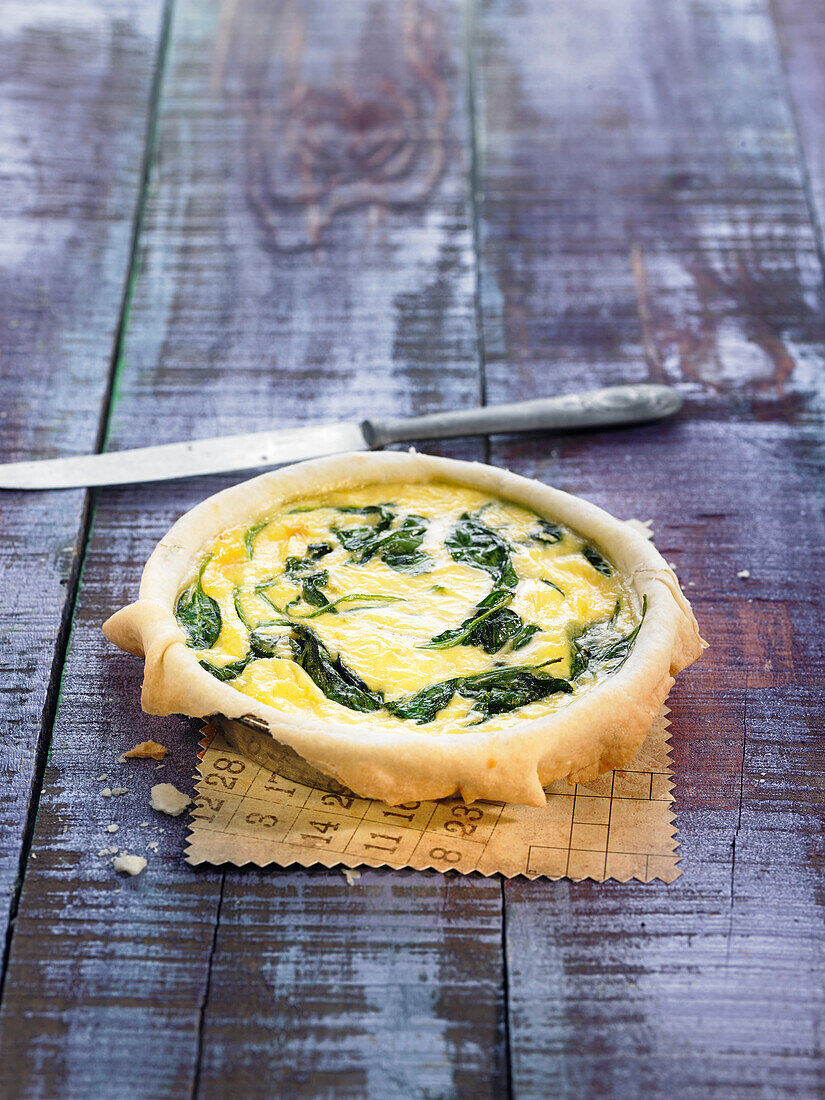 Mini spinach quiche