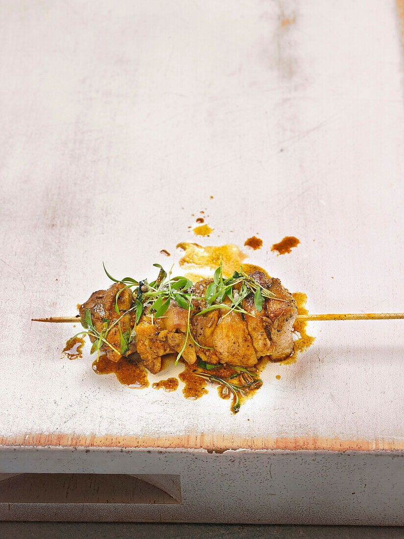 Lamb skewer with curry