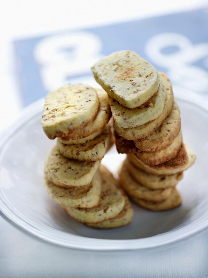 Sesame seed,aniseed and bergamot essential oil shortbreads