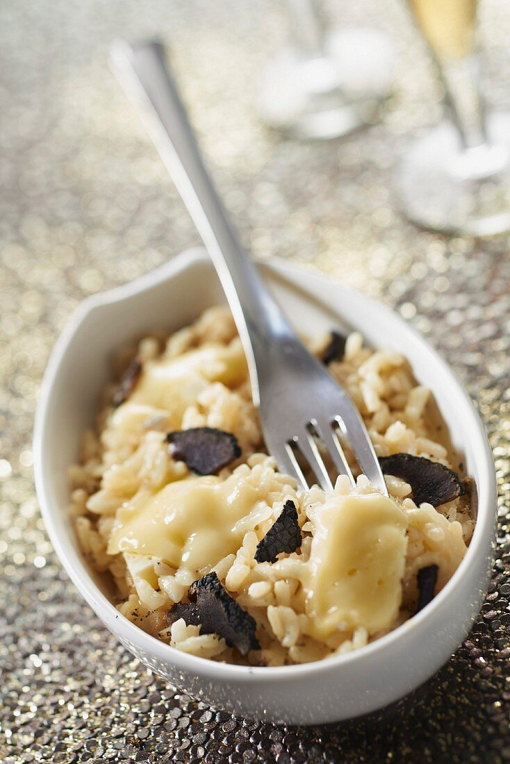 Risotto mit Camembert und schwarzem Trüffel