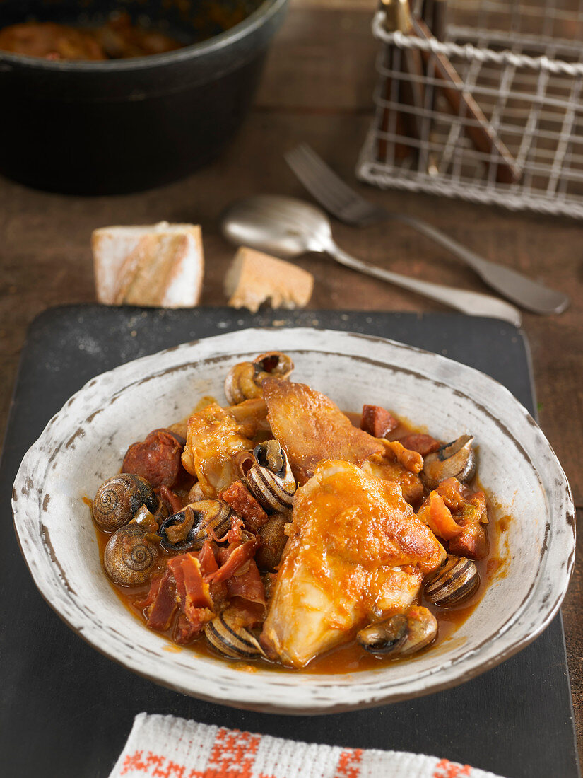 Kaninchen mit Schnecken