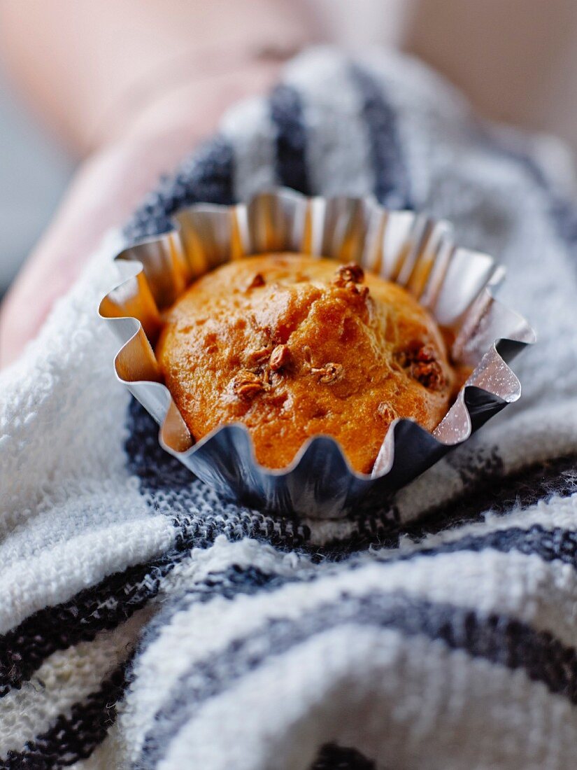 Pumpkin and mulberry muffin