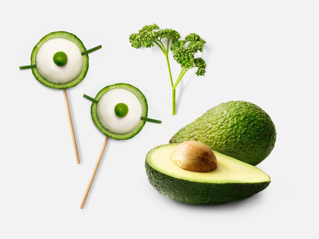 Avocado and cucumber bites