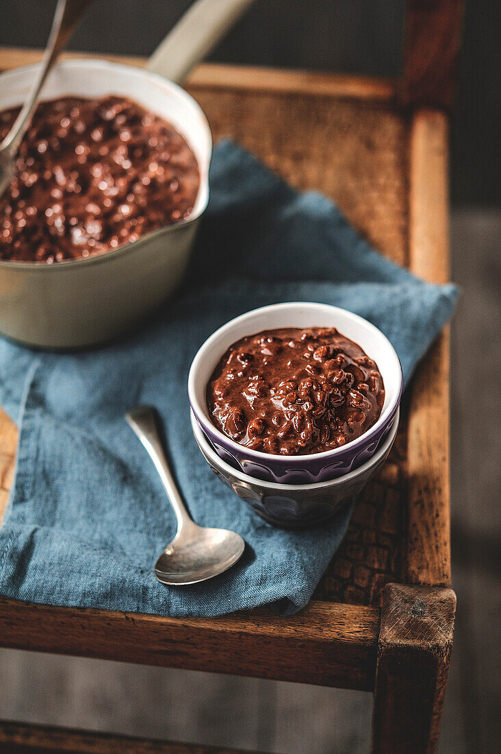 Chocolate rice pudding