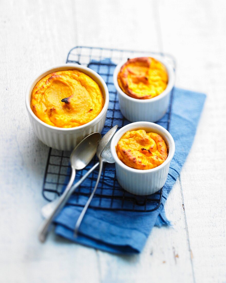 Small sweet potato and rum puddings