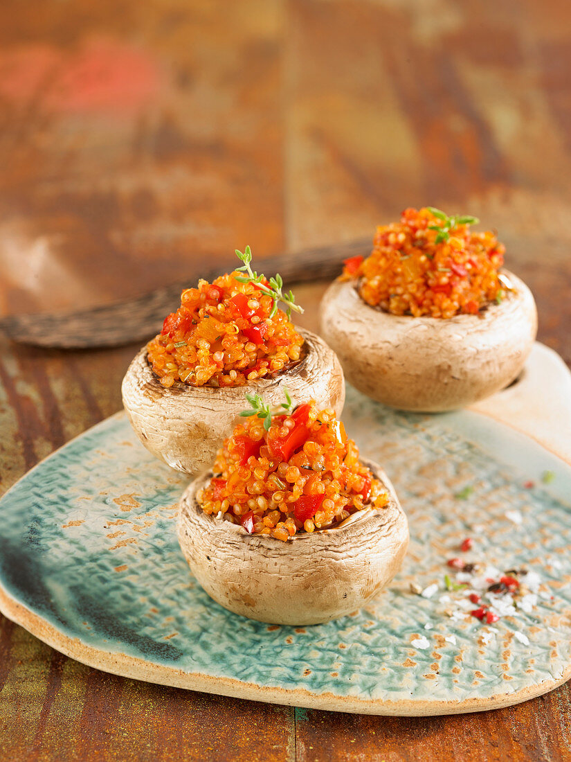 Gefüllte Champignons mit Quinoa