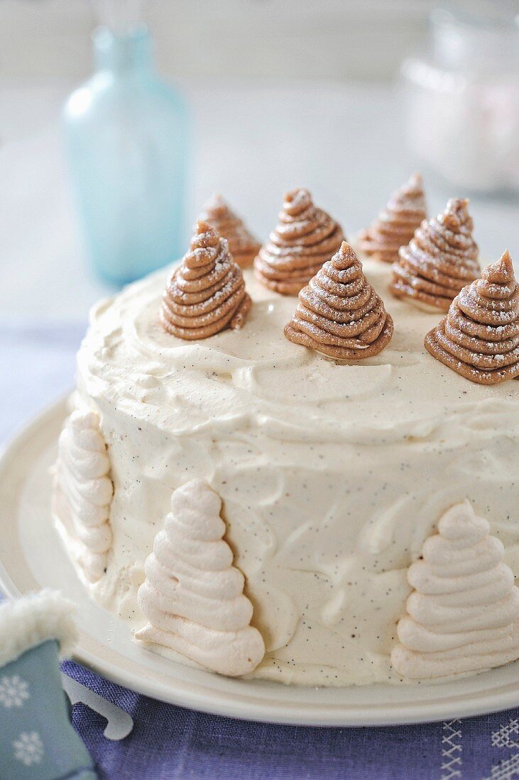 Mont-Blanc-style cake