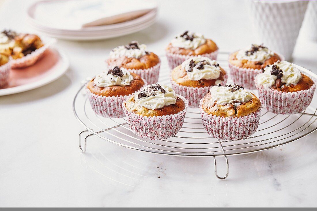 Muffins mit Frischkäse und Oreo-Keks