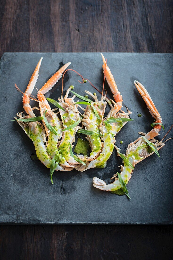 Langoustines with tarragon sauce