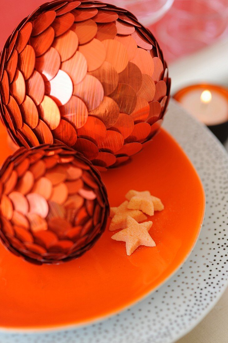 Orange Christmas decorations