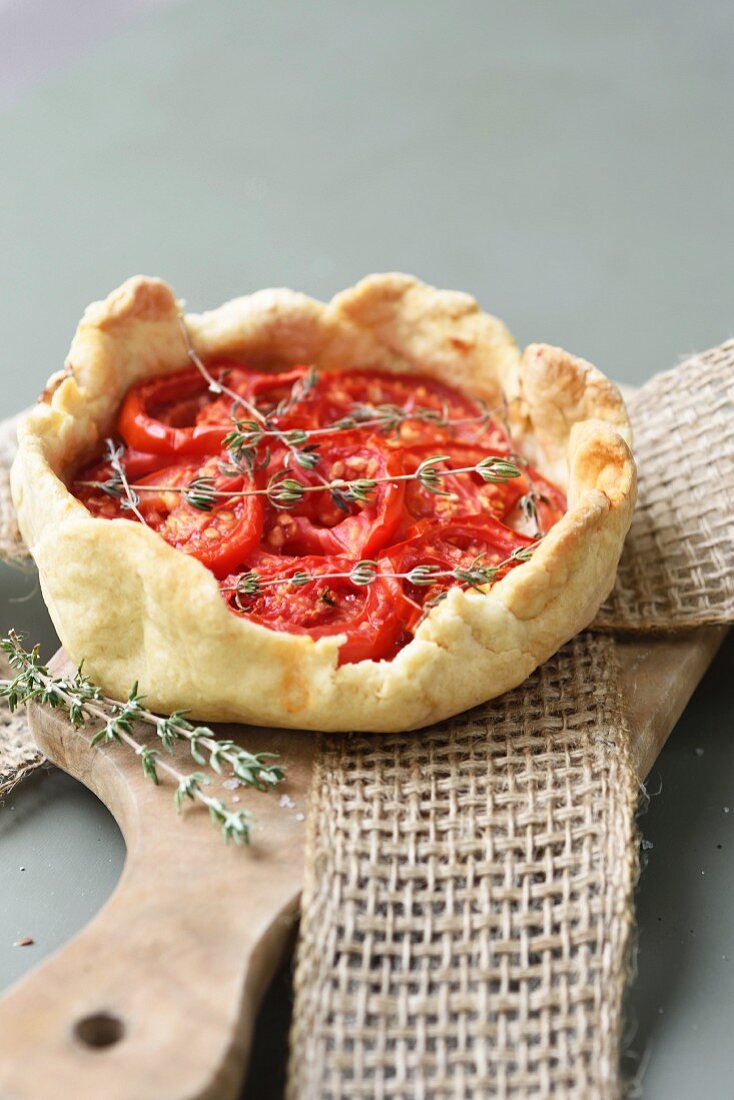Tomato and thyme tartlet