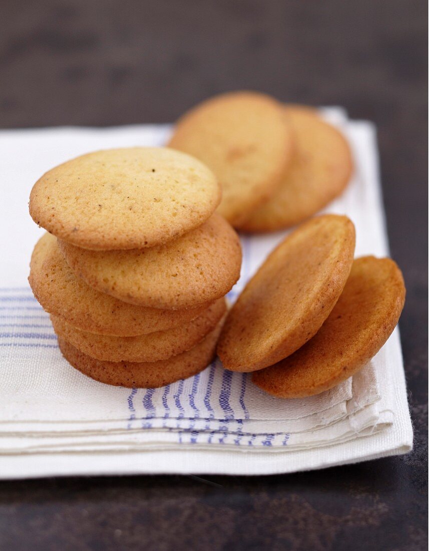 Vanilla-flavoured round biscuits for whoopies