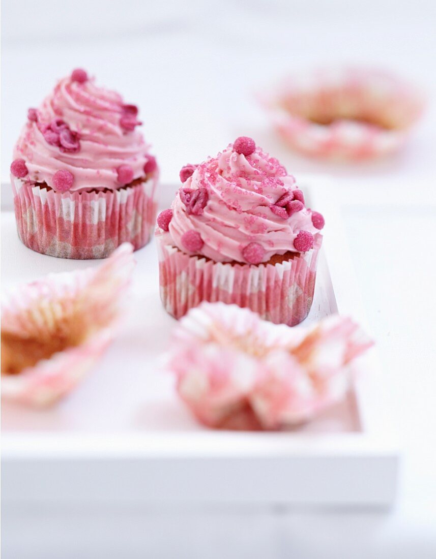 Rosa Cupcakes für Mädchen