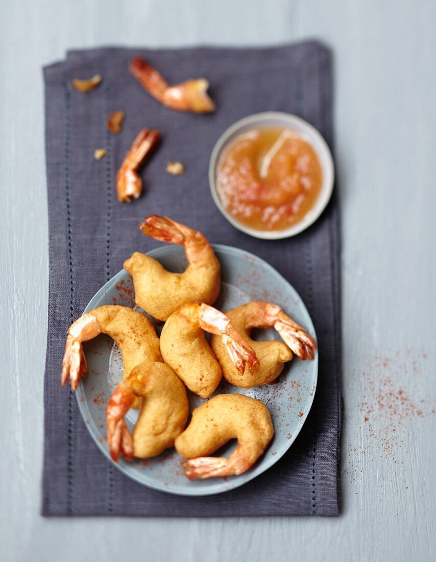 Shrimp tempuras,sweet and sour sauce