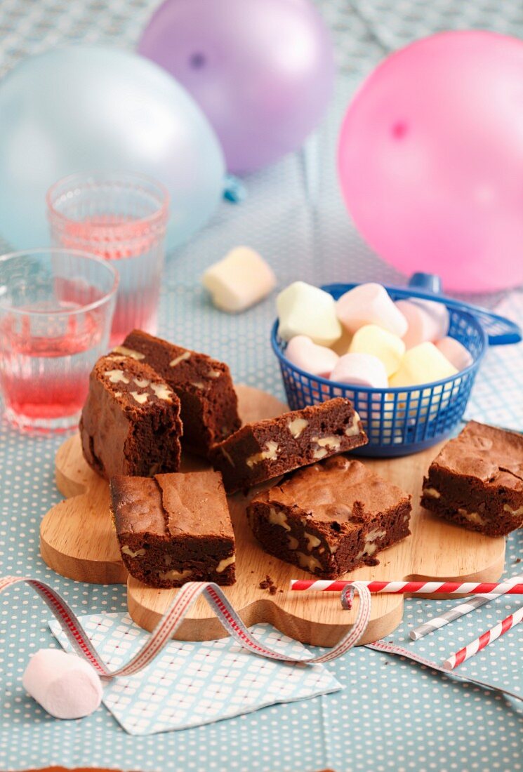 Walnut and marshmallow brownies