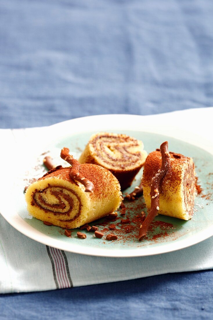 Nutella sponge roll