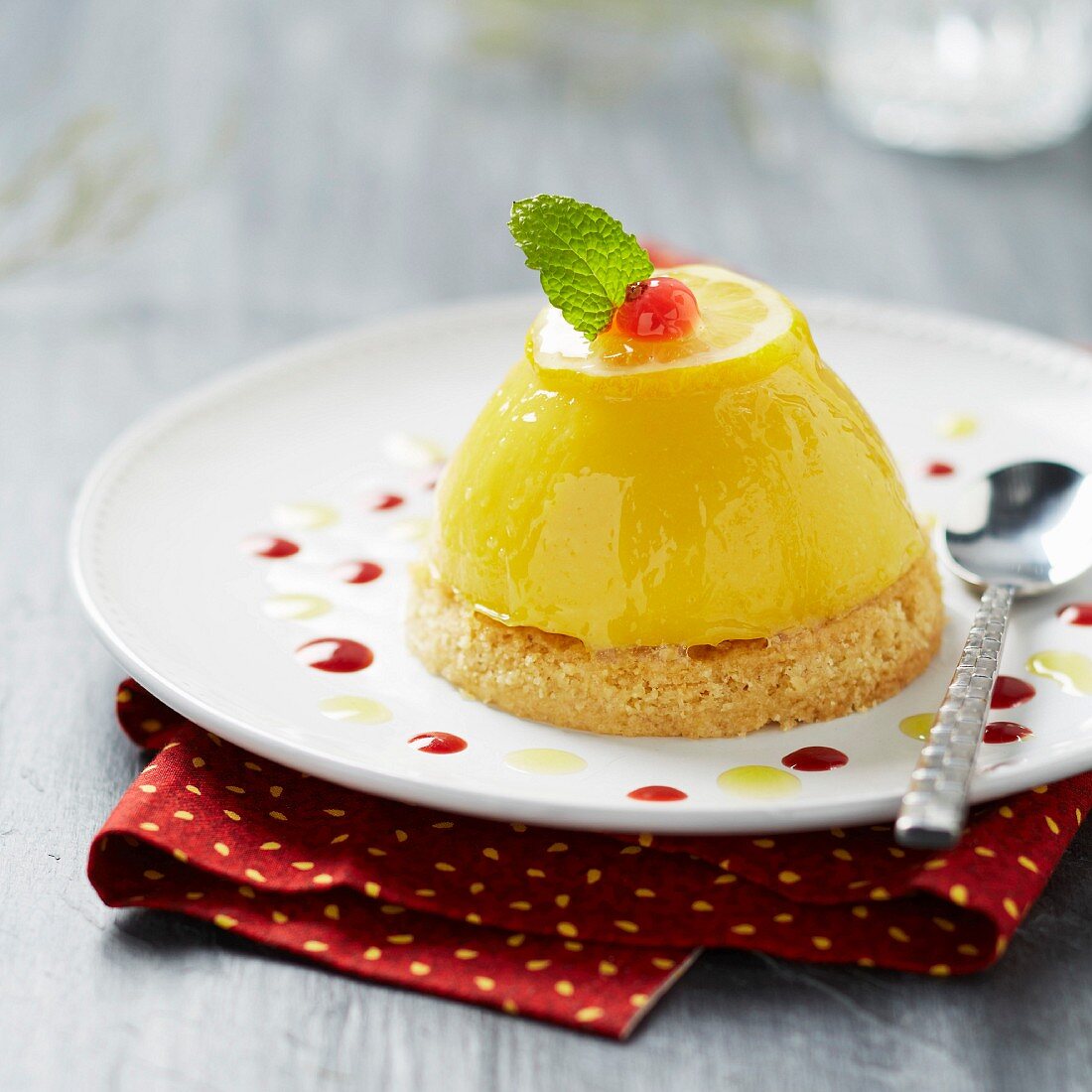 Lemon curd and shortbread pudding