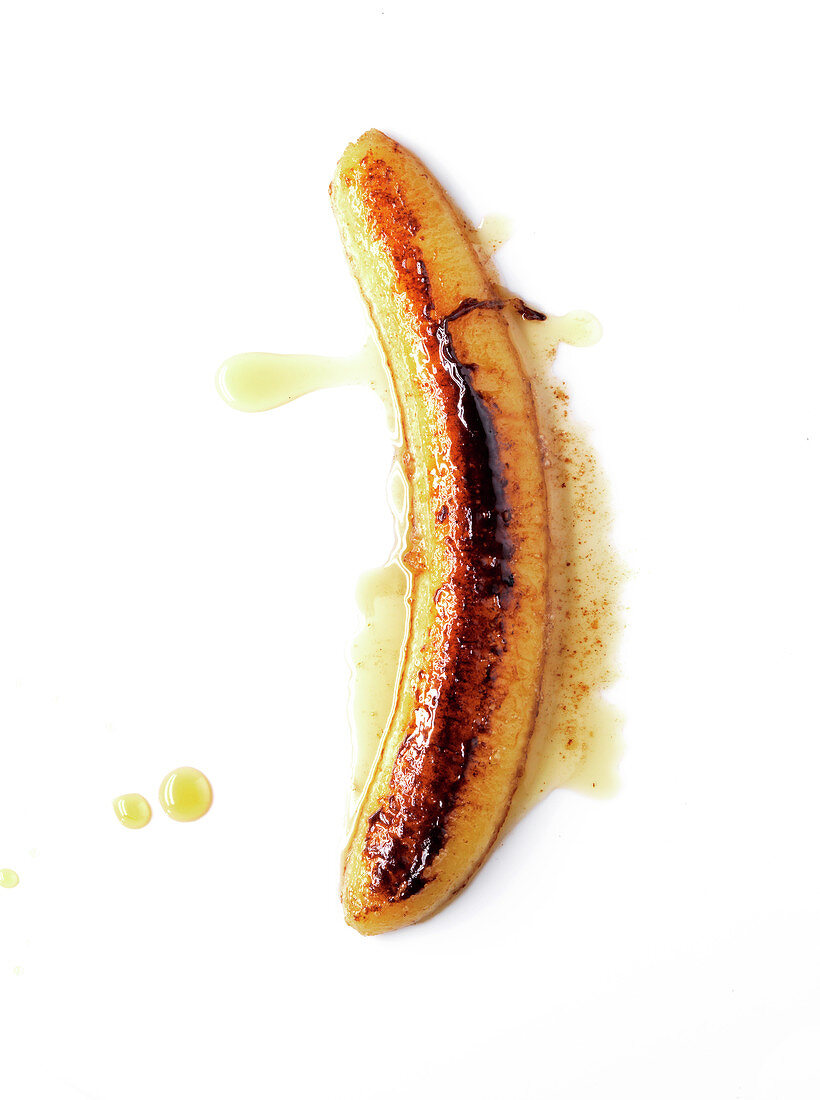 Gebratene Banane mit Honig