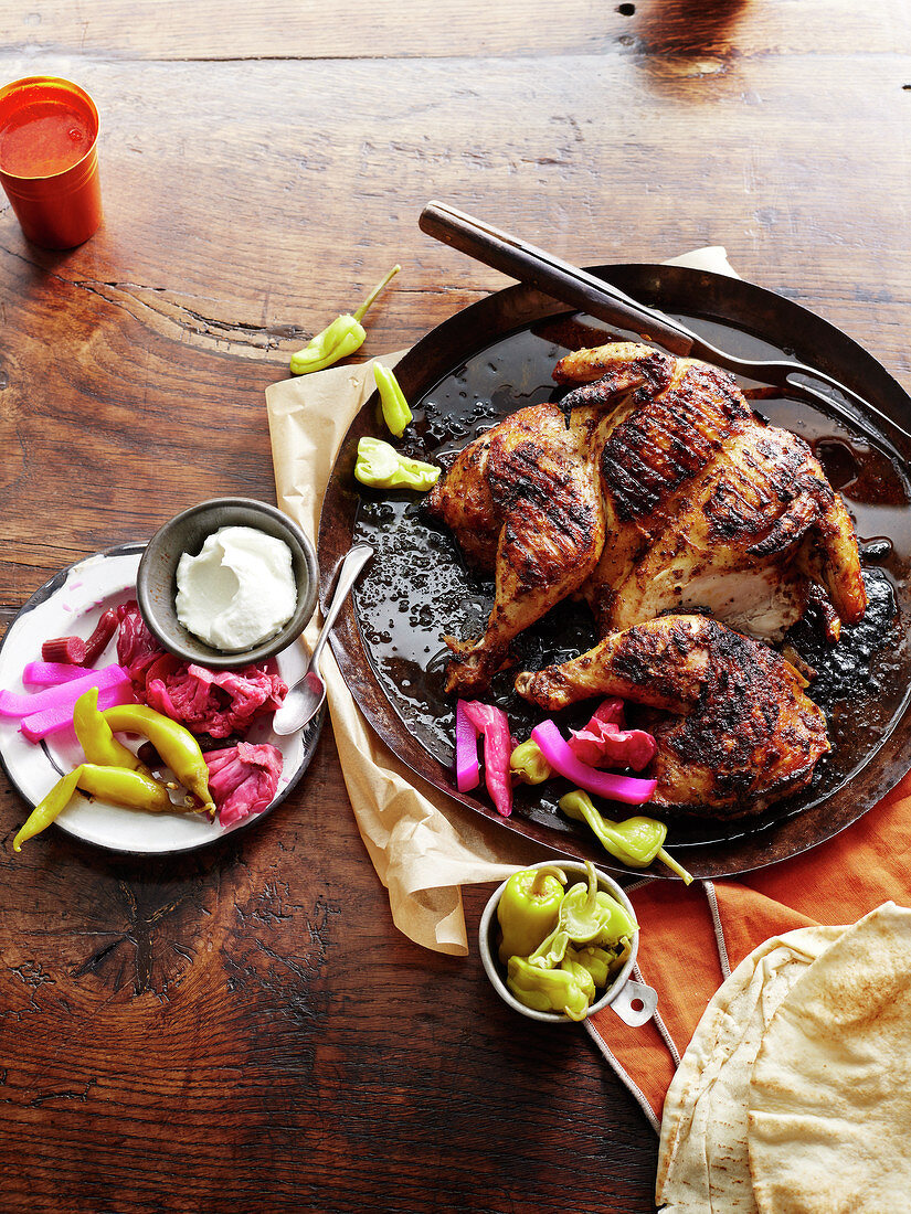 Farrouj Meshwi (marinated garlic chicken, Lebanon)