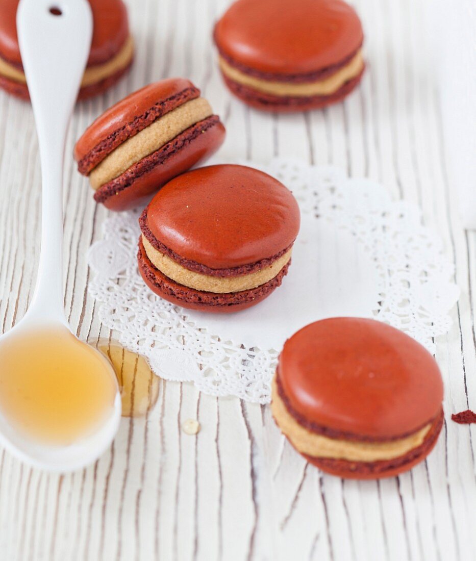 Macarons mit Honigkuchen