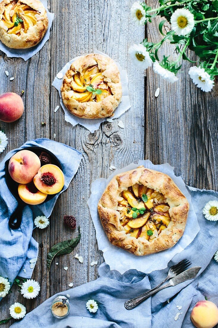Galette with peaches