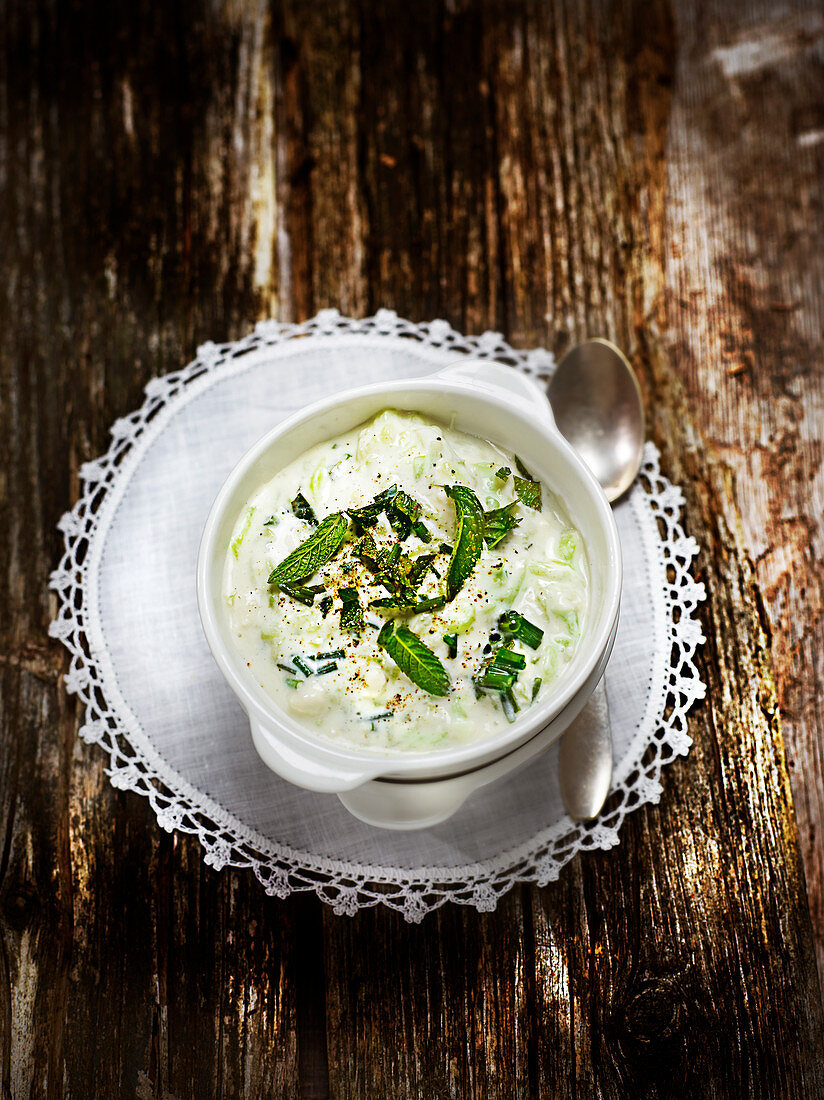 Fromage frais and fresh herb tzatziki